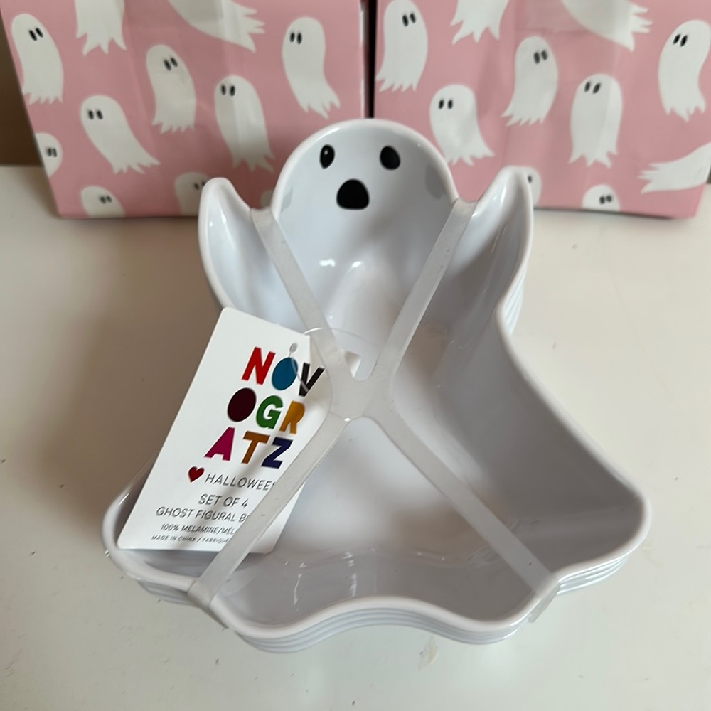Novogratz White Ghost Bowls set of 4 bowls